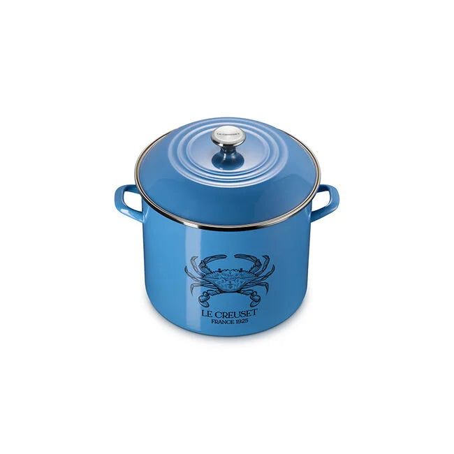 Le Creuset Blue Crab Stockpot | 16 Qt Light Marseille | Enamel on