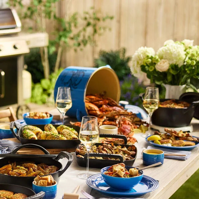 m*N様 LE CREUSET ライトブルー オーバル鍋 Le Creuset Blue Crab Stockpot | 16 Qt Light Marseille | Enamel on