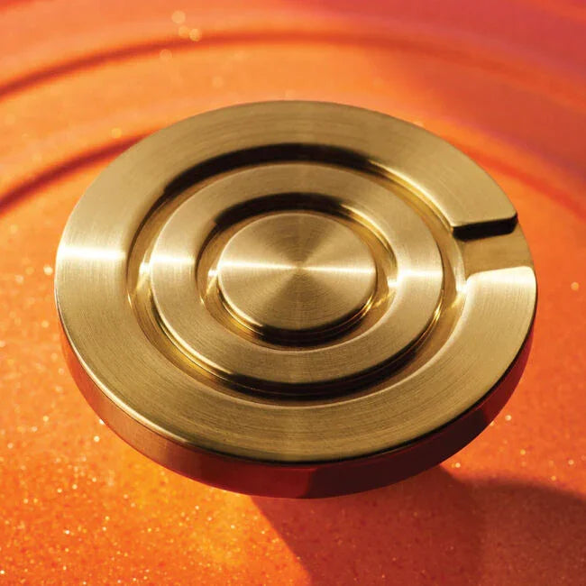 Le Creuset Flamme Doree Signature Round Dutch Oven with Crucible Knob - 7.25 Qt