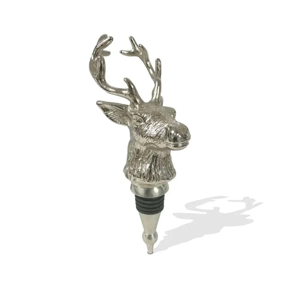Deer Head Bottle Stopper in Nickel Finish - Marcel’s Culinary Experience