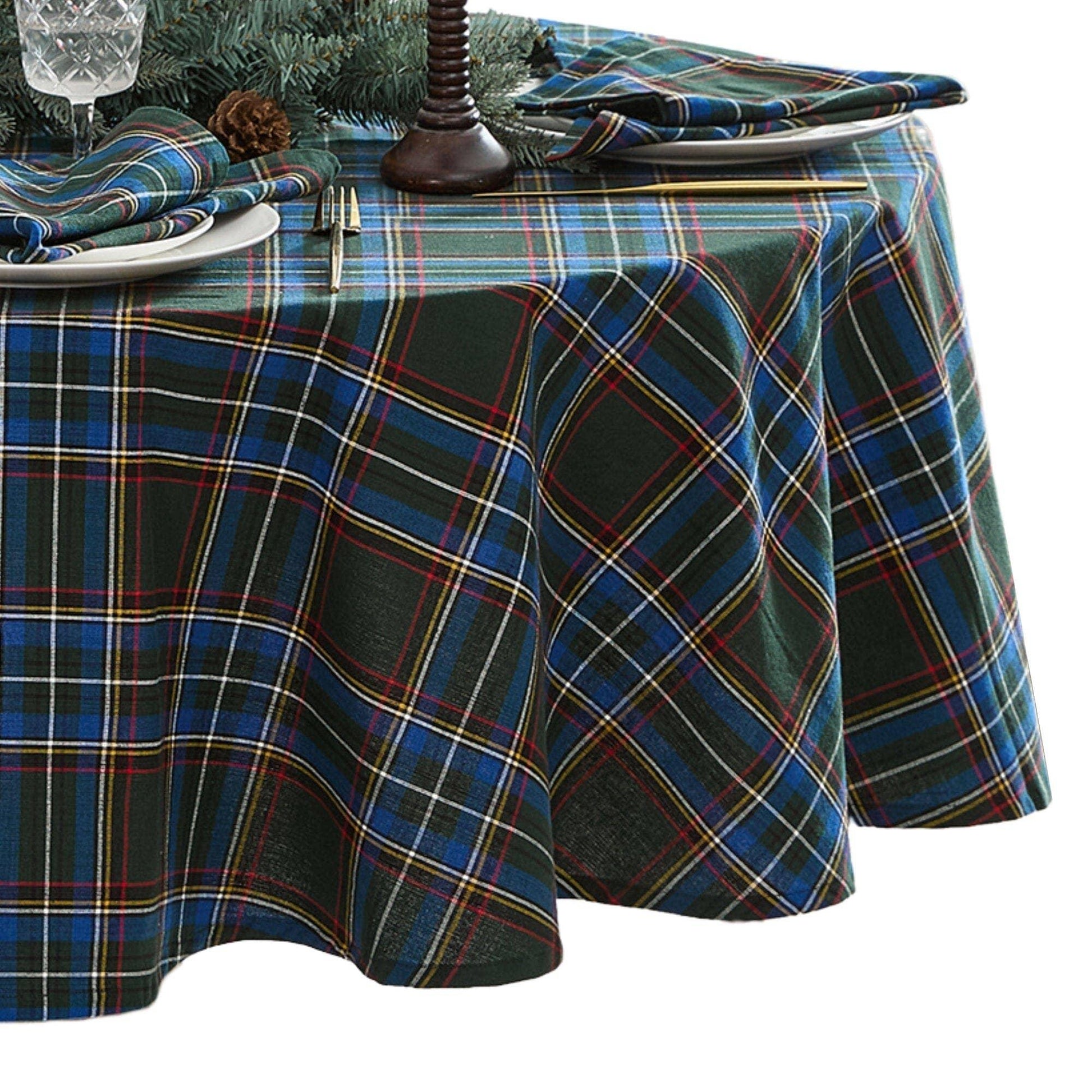 Stowe Tartan Holiday Plaid Cotton Christmas Tablecloth - Marcel’s Culinary Experience