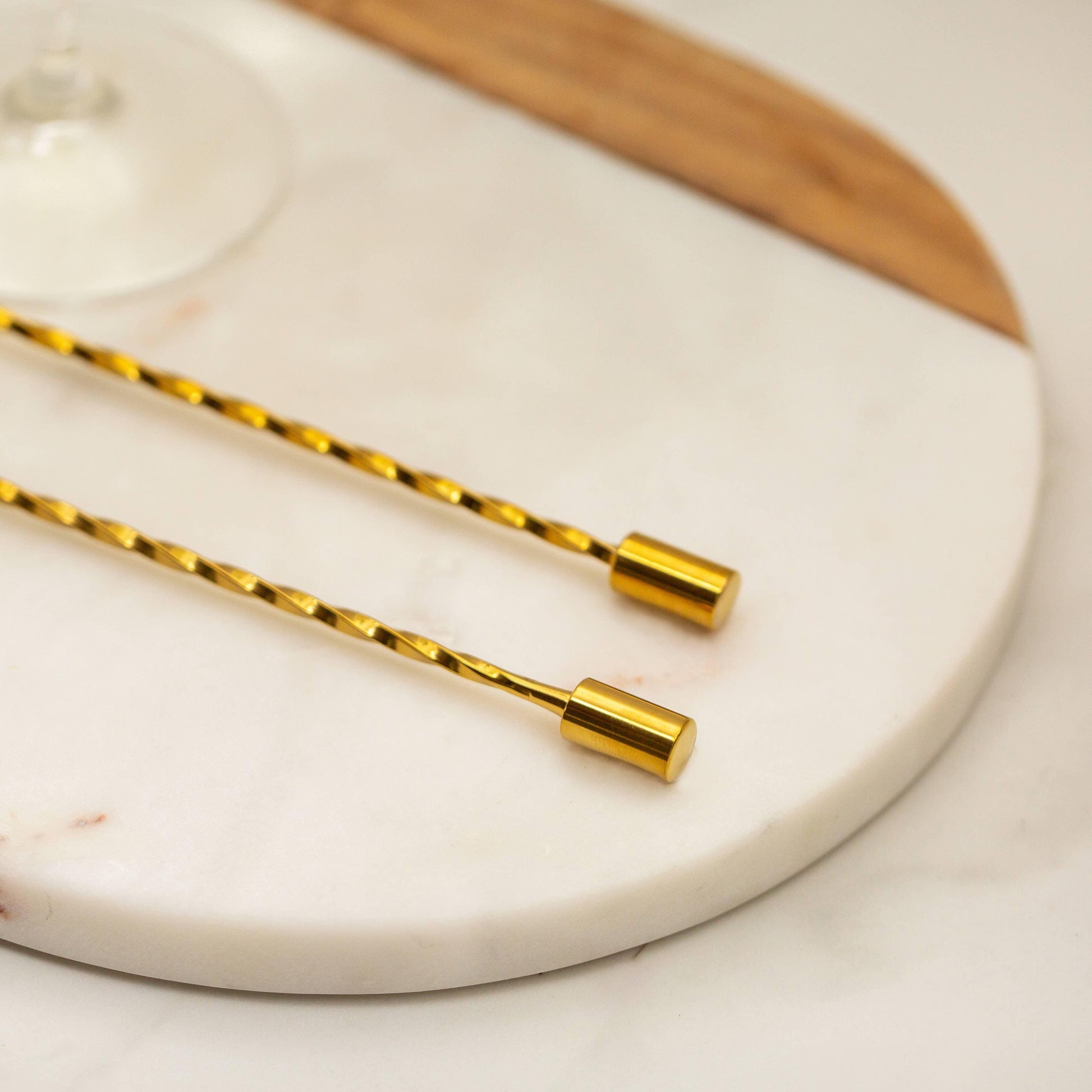 Bar Spoons (Spiral Handle, Set of 2), Gold - Marcel’s Culinary Experience