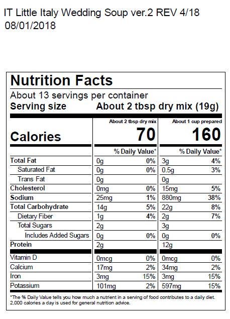 Little Italy Wedding Soup Mix