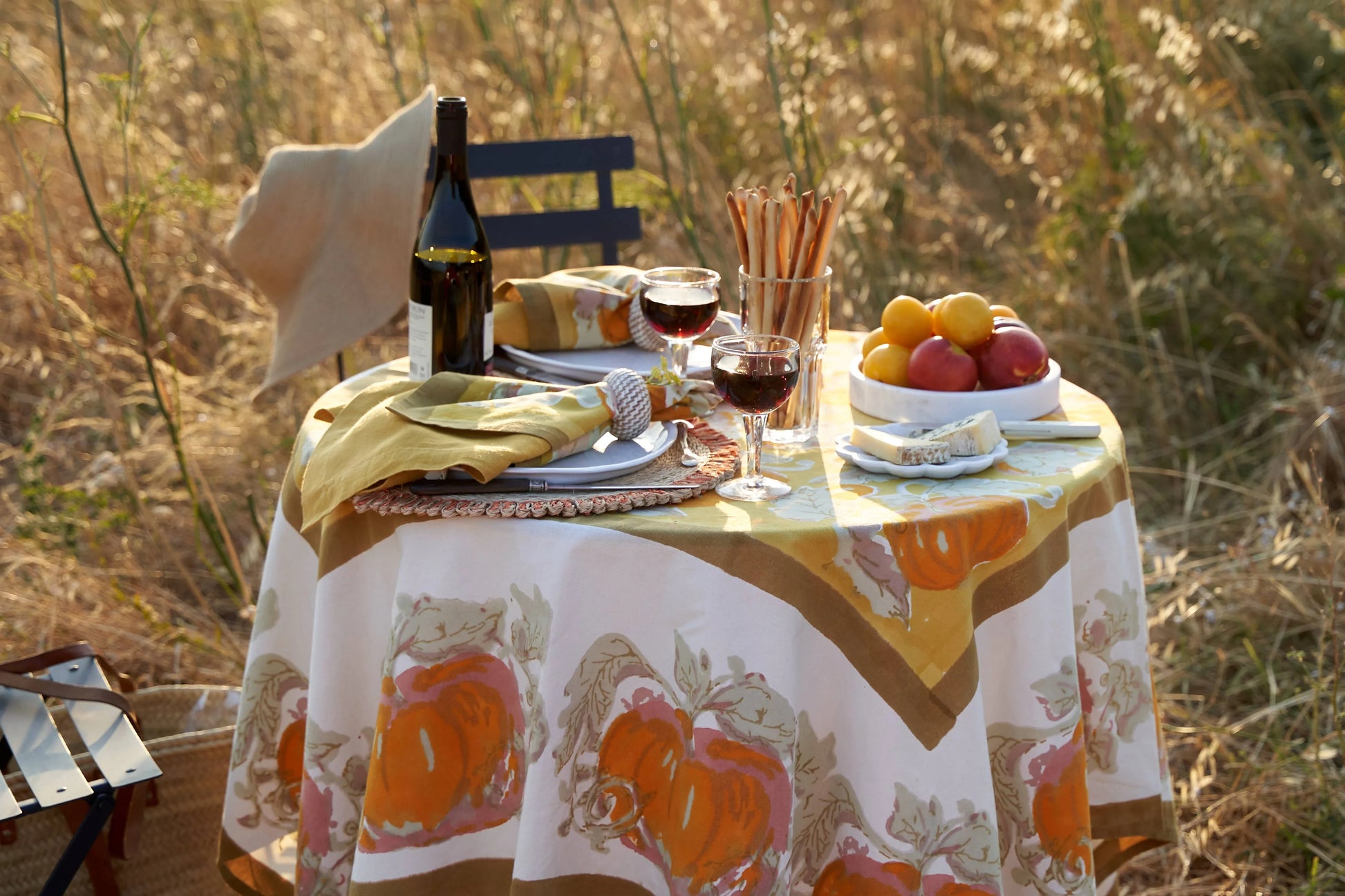 Pumpkin Orange & Mustard Tablecloths - Marcel’s Culinary Experience