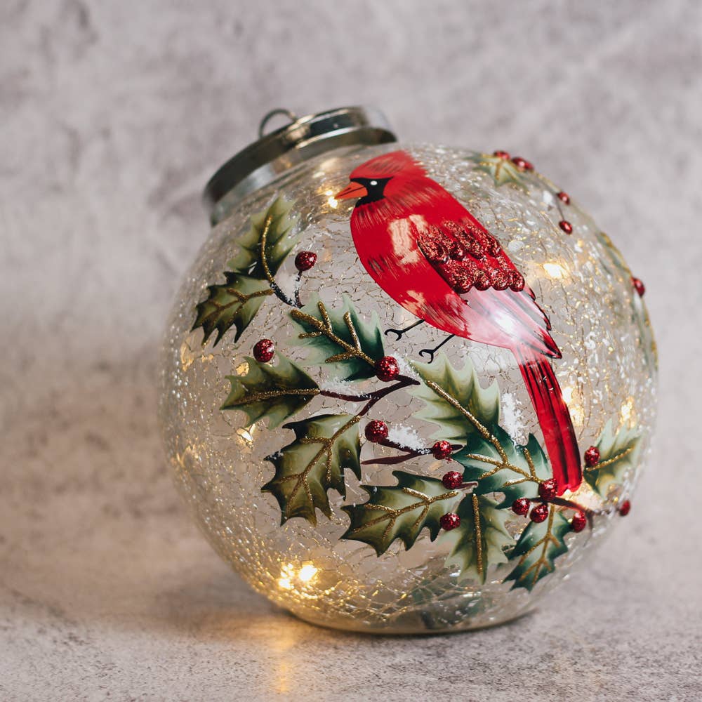 Cardinal Berry Ornament LED