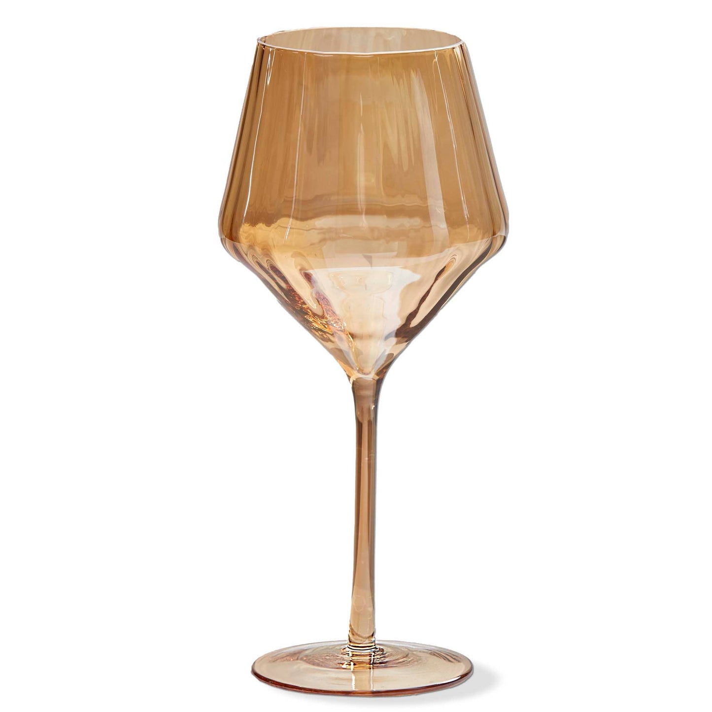 Chelsea Optic Wine Glass Amber Glass Everyday