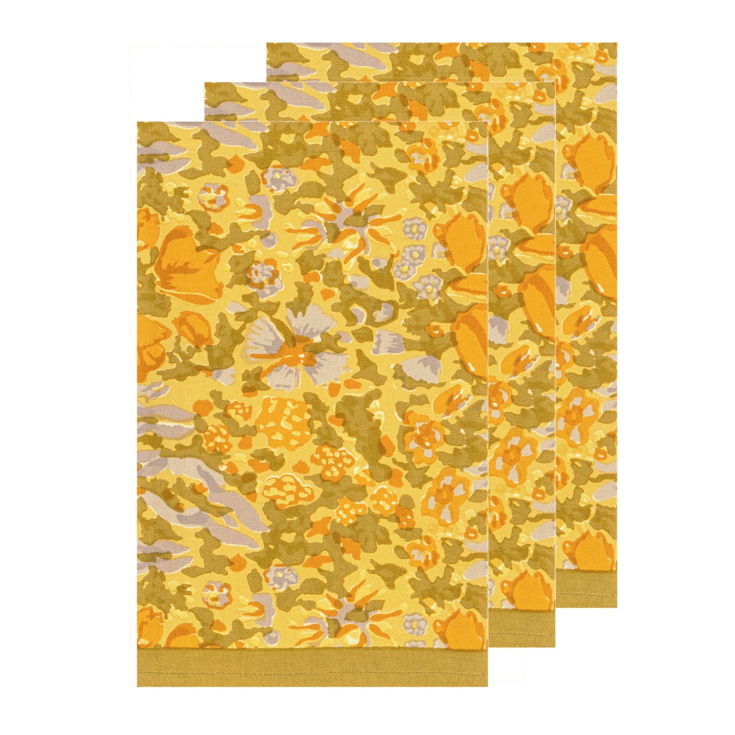 Couleur Nature Jardin Mustard & Grey | Tea Towel - Marcel’s Culinary Experience