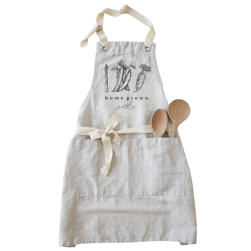 Porter Lane Home Home Grown Veggie Custom Apron Natural - Marcel’s Culinary Experience