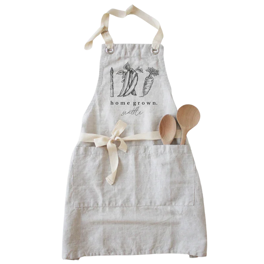 Porter Lane Home Home Grown Veggie Custom Apron Natural - Marcel’s Culinary Experience