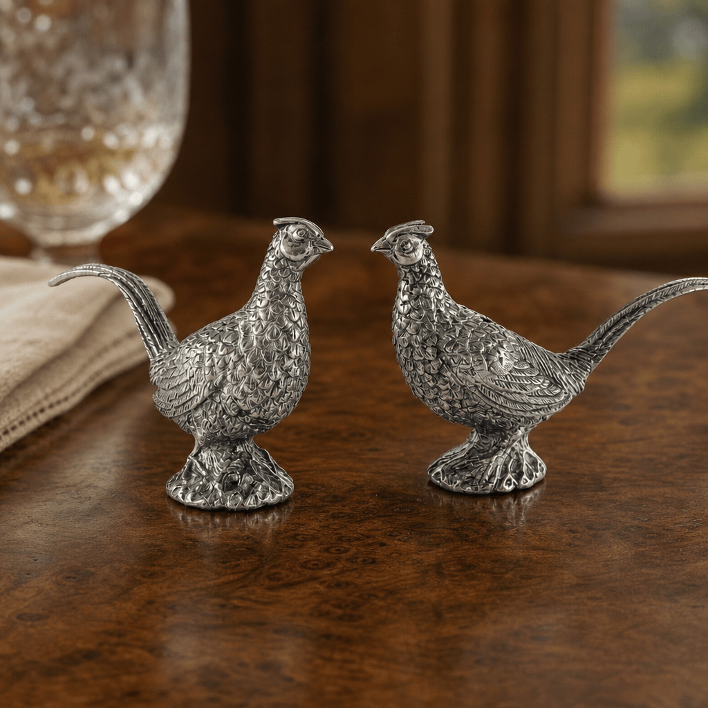 Pewter Pheasant Salt & Pepper Shakers