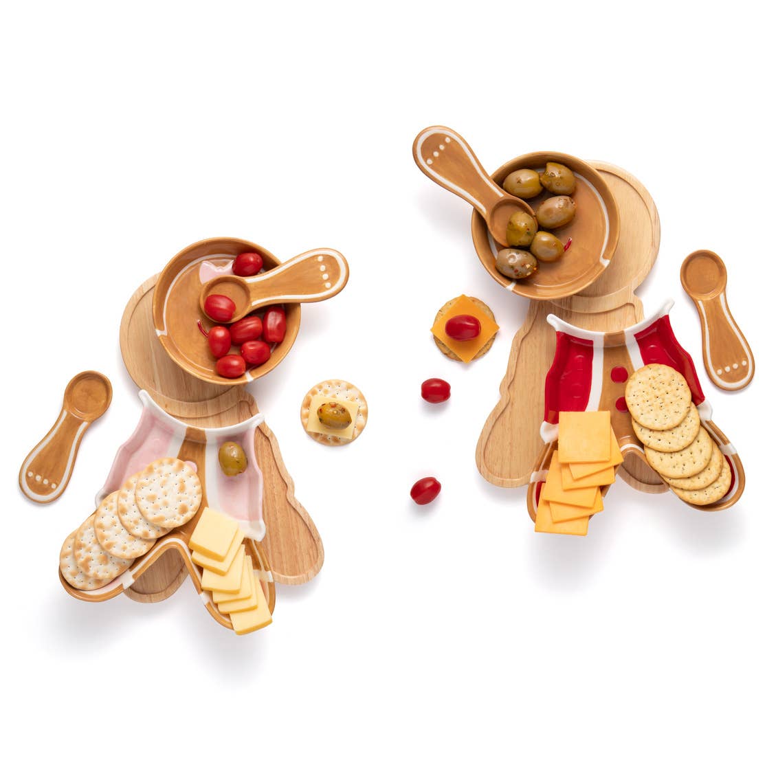Gingerbread Red Servers Set - Christmas - Holiday Decor