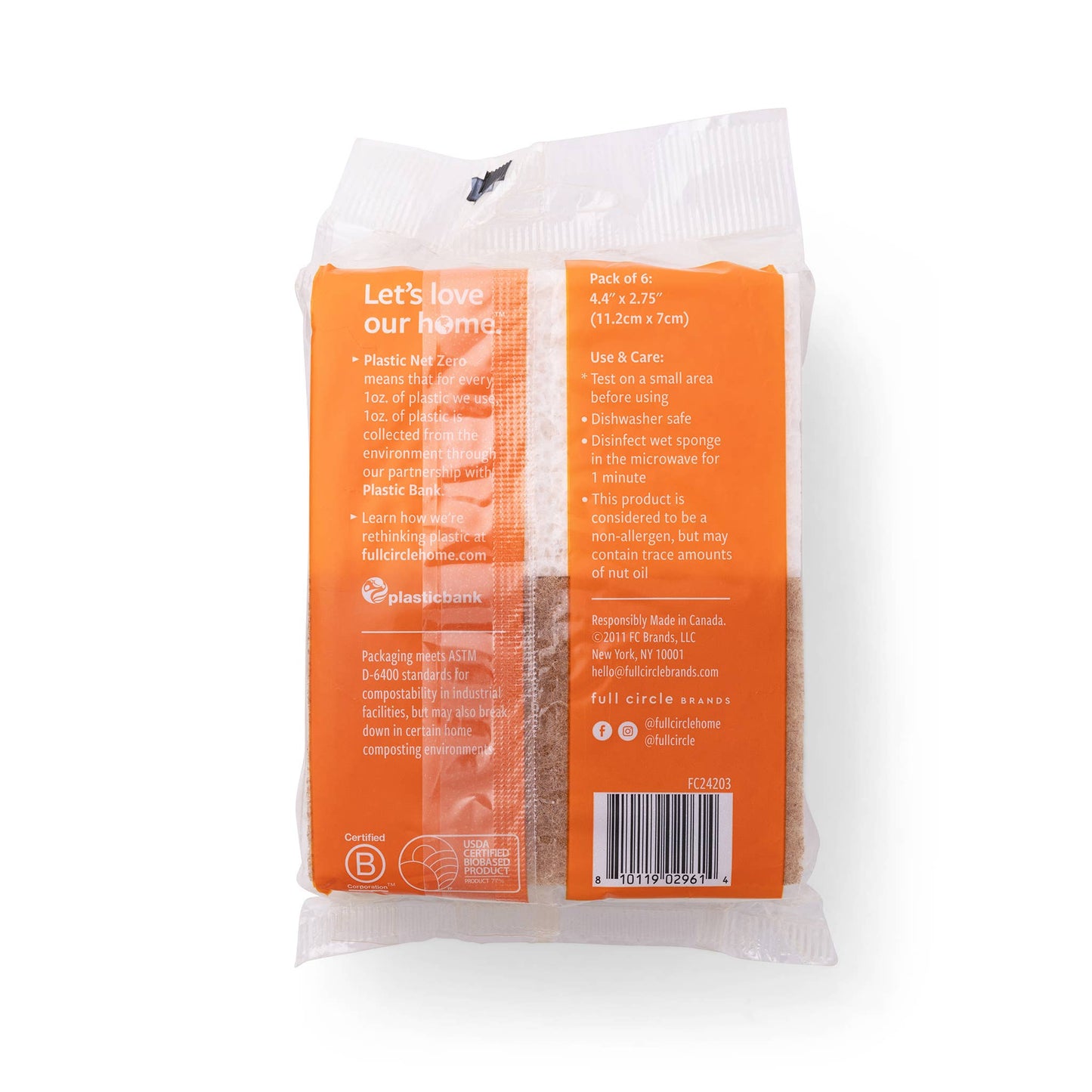 In A Nutshell Scrubber Sponge (6pk)