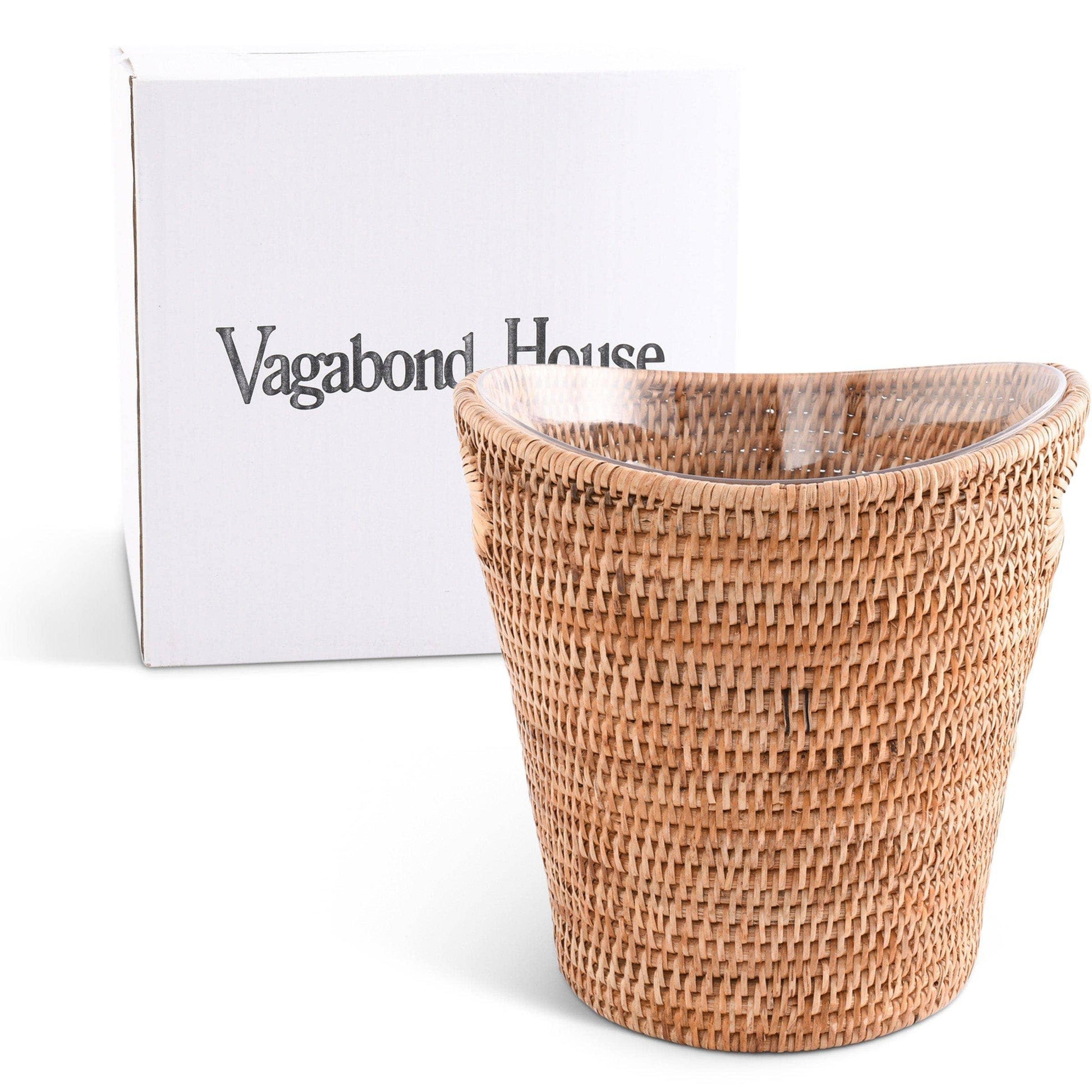 Vagabond House Hand Woven Rattan Wicker Champagne Bucket / Ice Bucket - Marcel’s Culinary Experience
