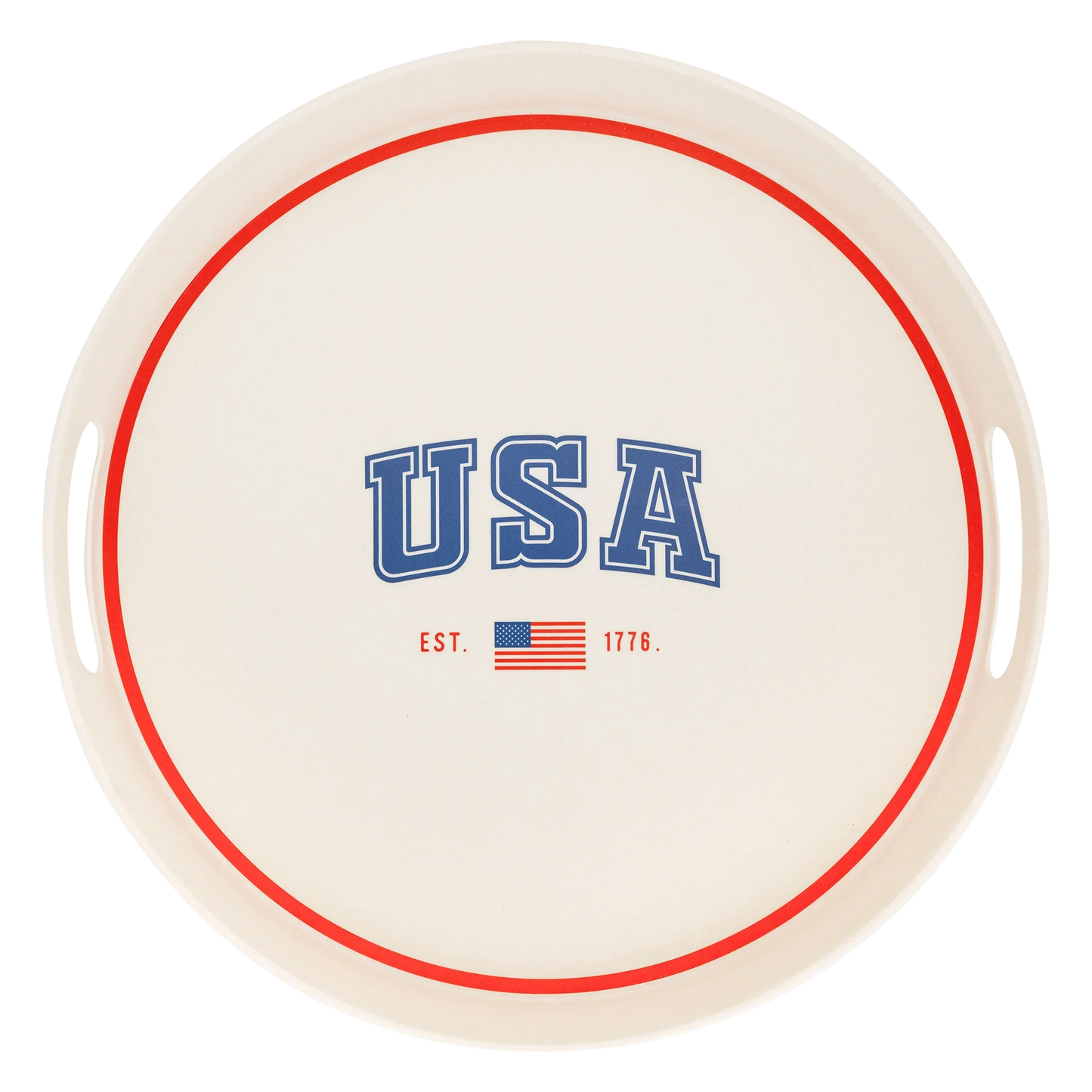 USA Round Reusable Bamboo Serving Tray - Marcel’s Culinary Experience