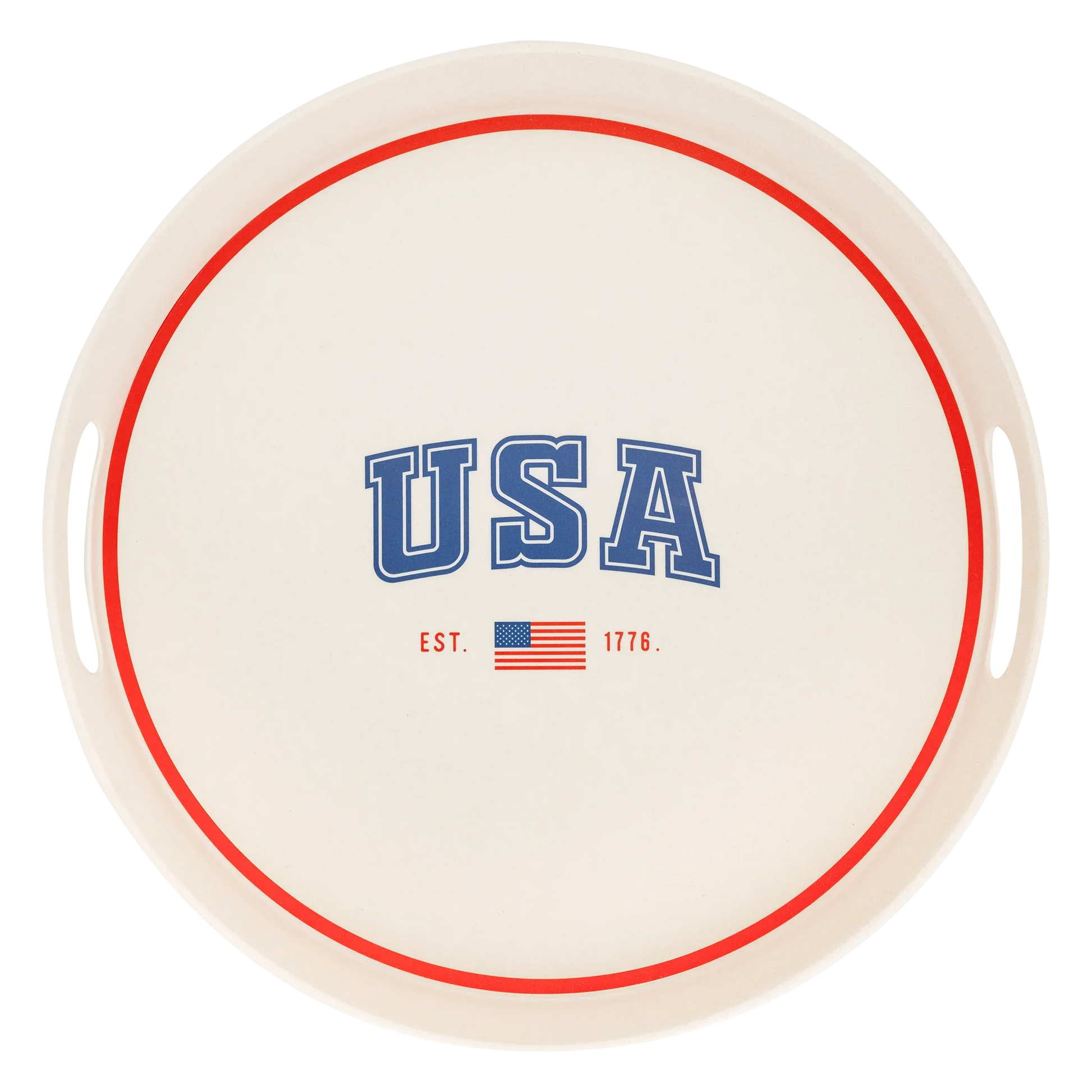 USA Round Reusable Bamboo Serving Tray - Marcel’s Culinary Experience