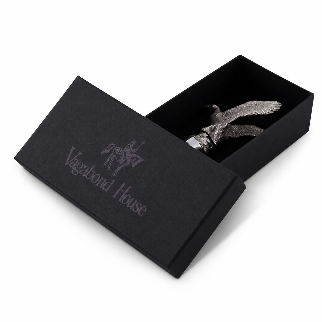 Pewter Flying Duck Bottle Stopper | 5.5 Inch