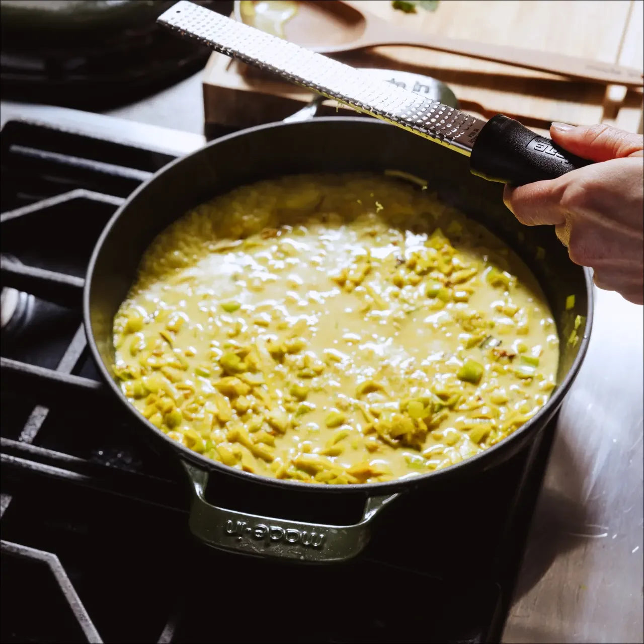 Made In Willow Green Enameled Cast Iron Braiser -3.5 Qt - Marcel’s Culinary Experience