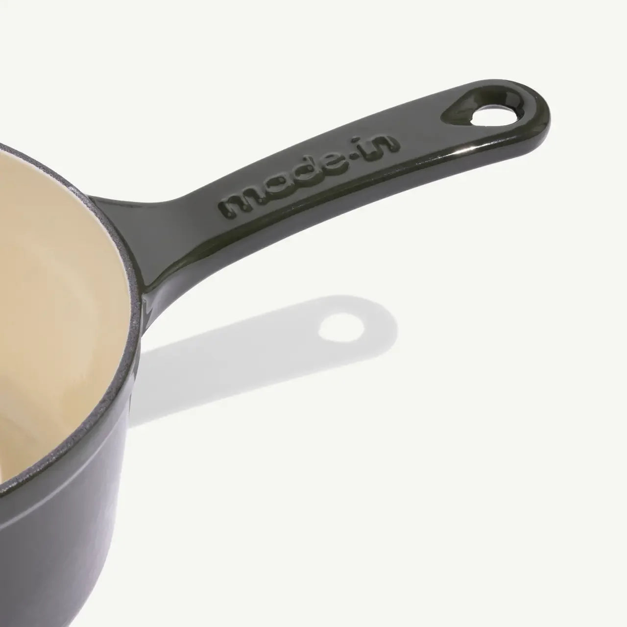 Made In Willow Green Enameled Cast Iron Saucepan - 2 Qt - Marcel’s Culinary Experience