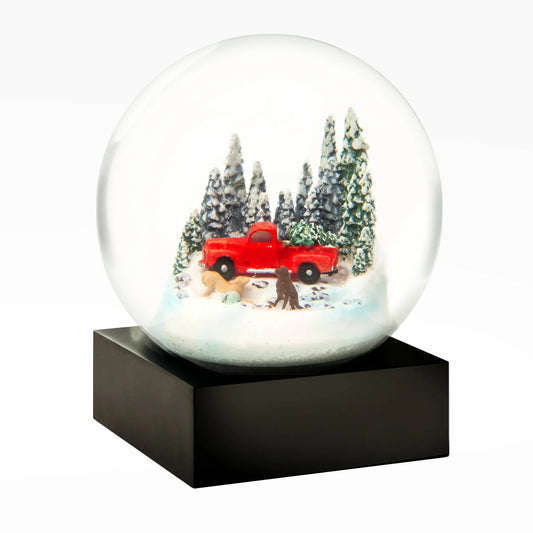 Red Truck with Dogs Snow Globe - Marcel’s Culinary Experience