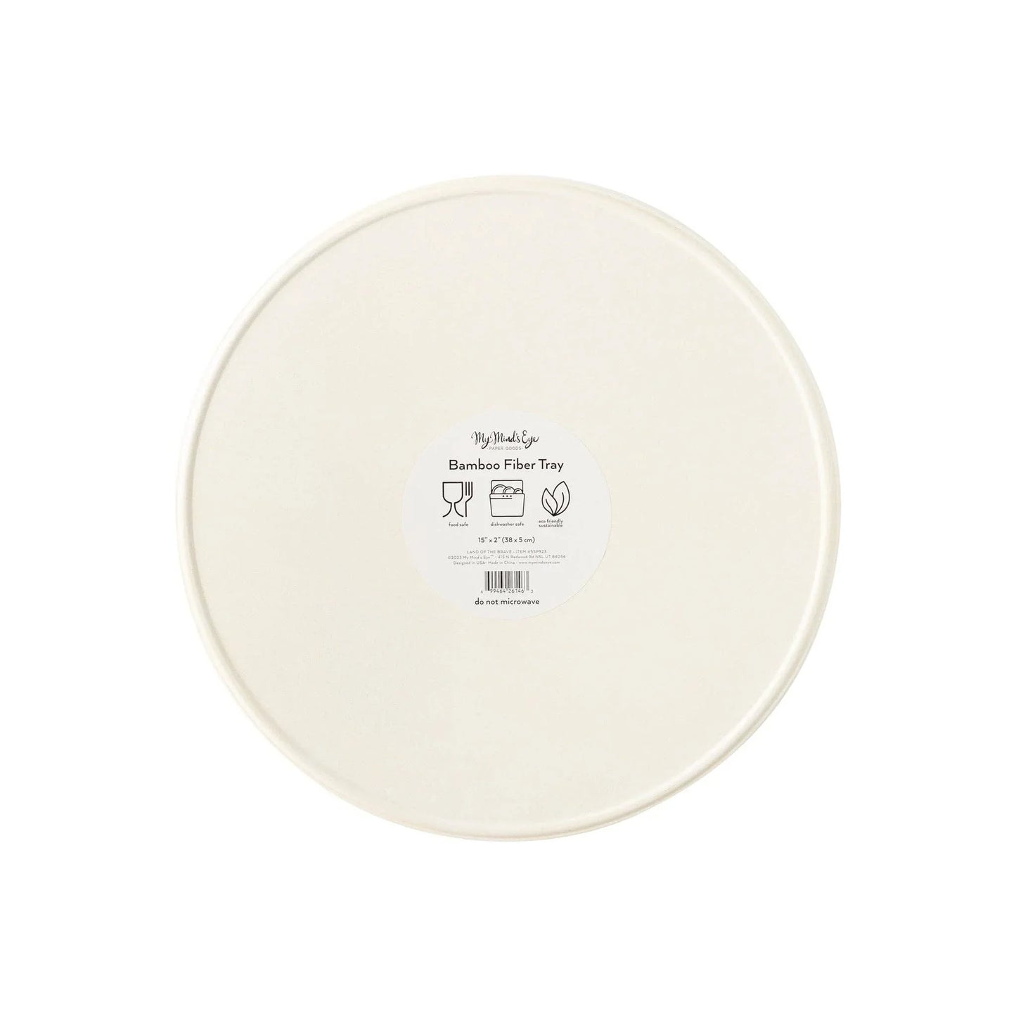 Land of the Brave Reusable Bamboo Round Serving Tray