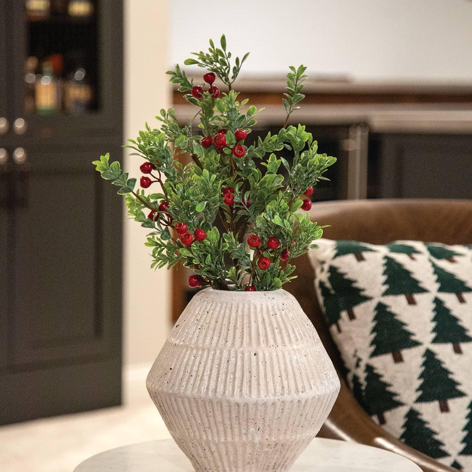 Frosted Boxwood & Gooseberry Spray, 28" - Marcel’s Culinary Experience