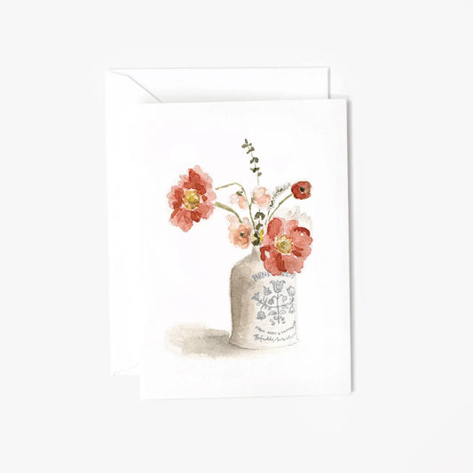 Vintage bouquet mini notecard - Marcel’s Culinary Experience