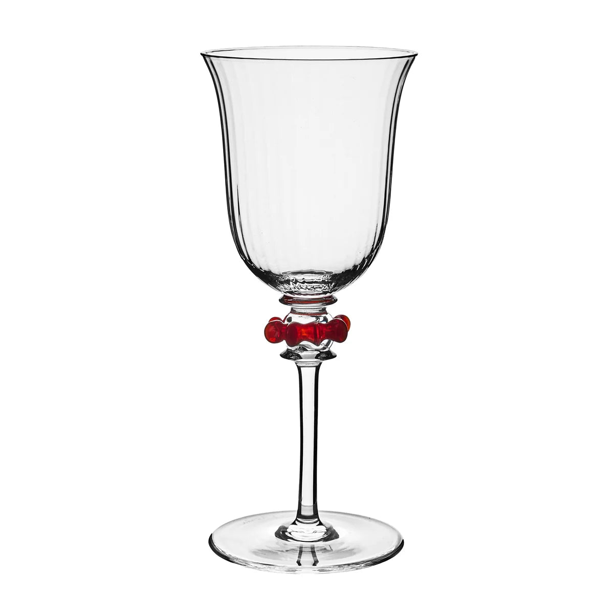 Juliska Nell Ruffle Wine Glass - Ruby