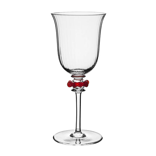 Juliska Nell Ruffle Wine Glass - Ruby