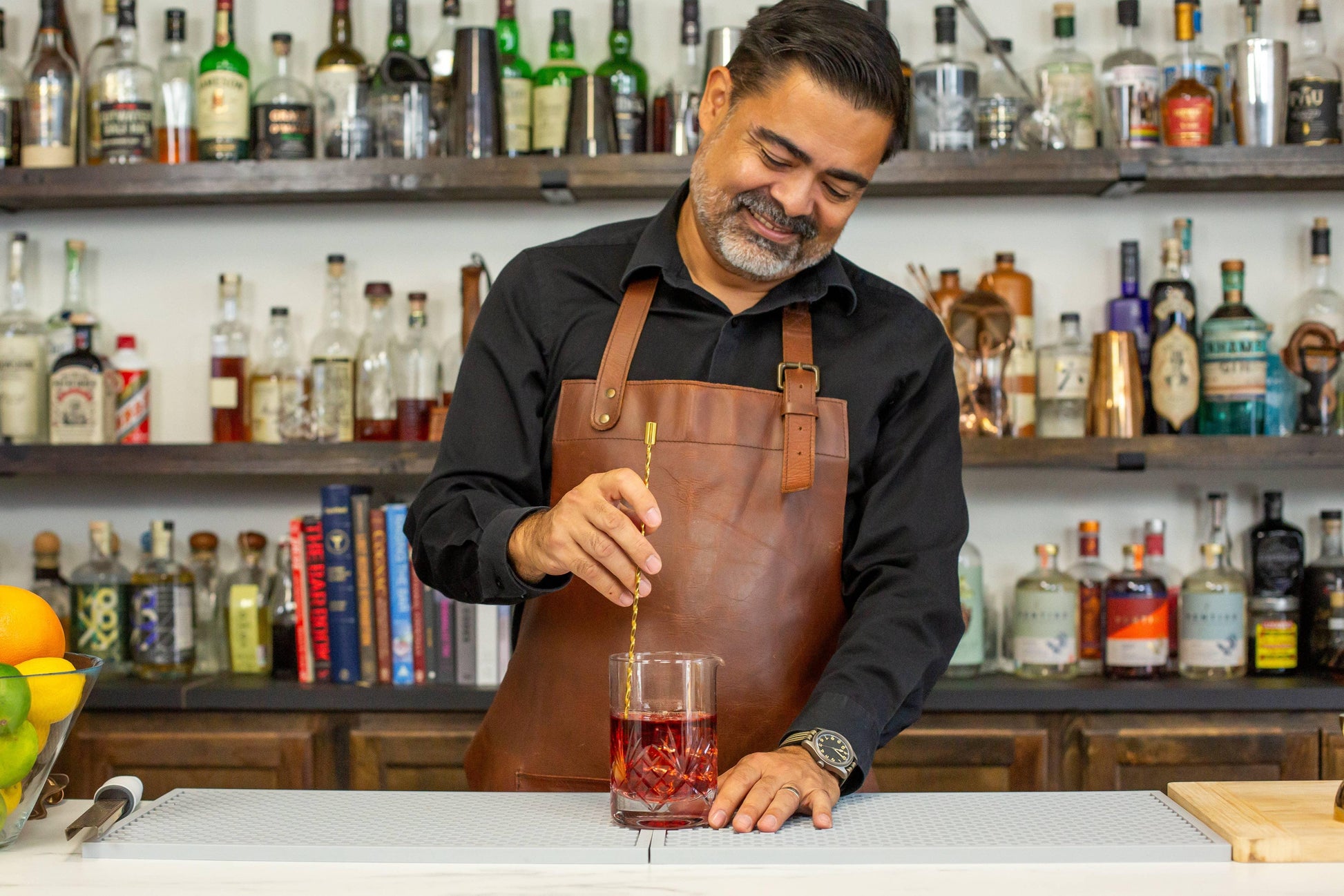 Craft Cocktail Mixing Glass, Botanica Print - Marcel’s Culinary Experience