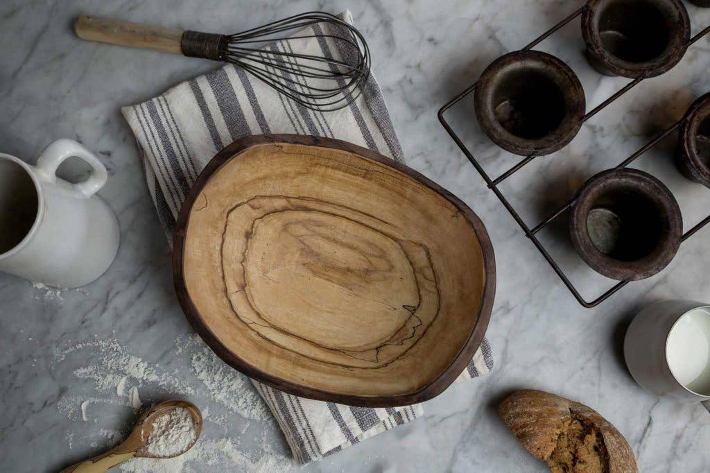 Peterman's 10" SPALTED MAPLE OVAL BOWL - Marcel’s Culinary Experience