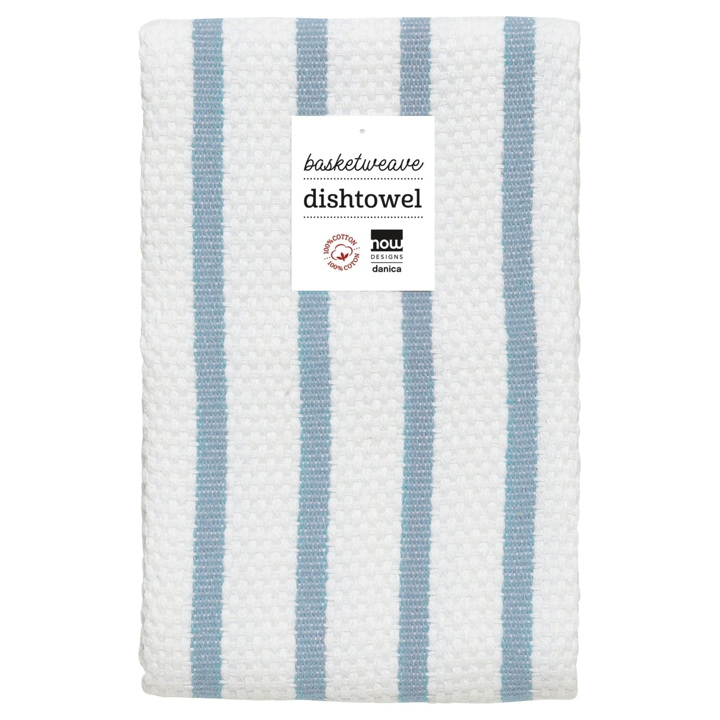 Basketweave Slate Blue Dishtowel