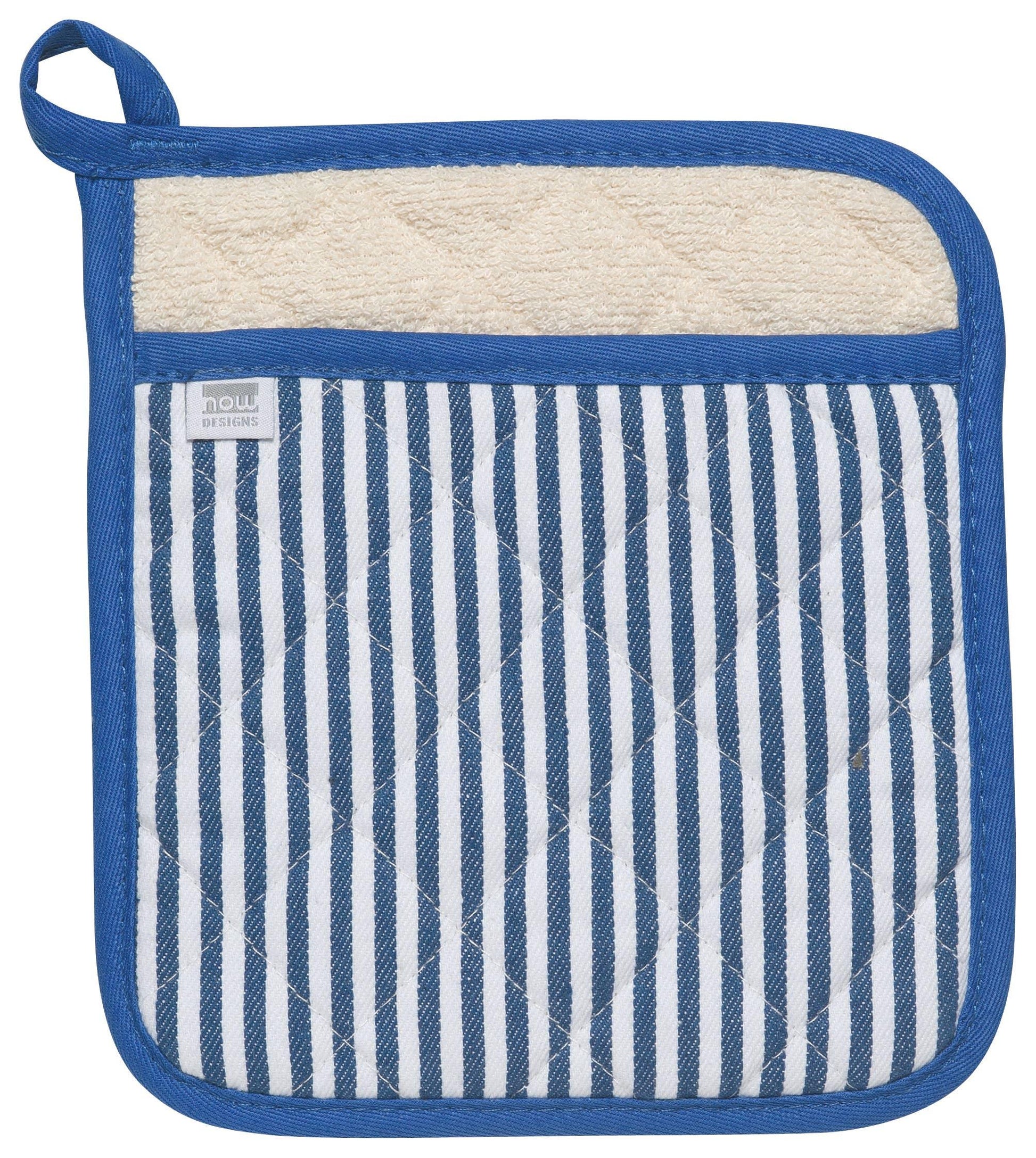 Superior Blue Narrow Stripe Potholder - Marcel’s Culinary Experience