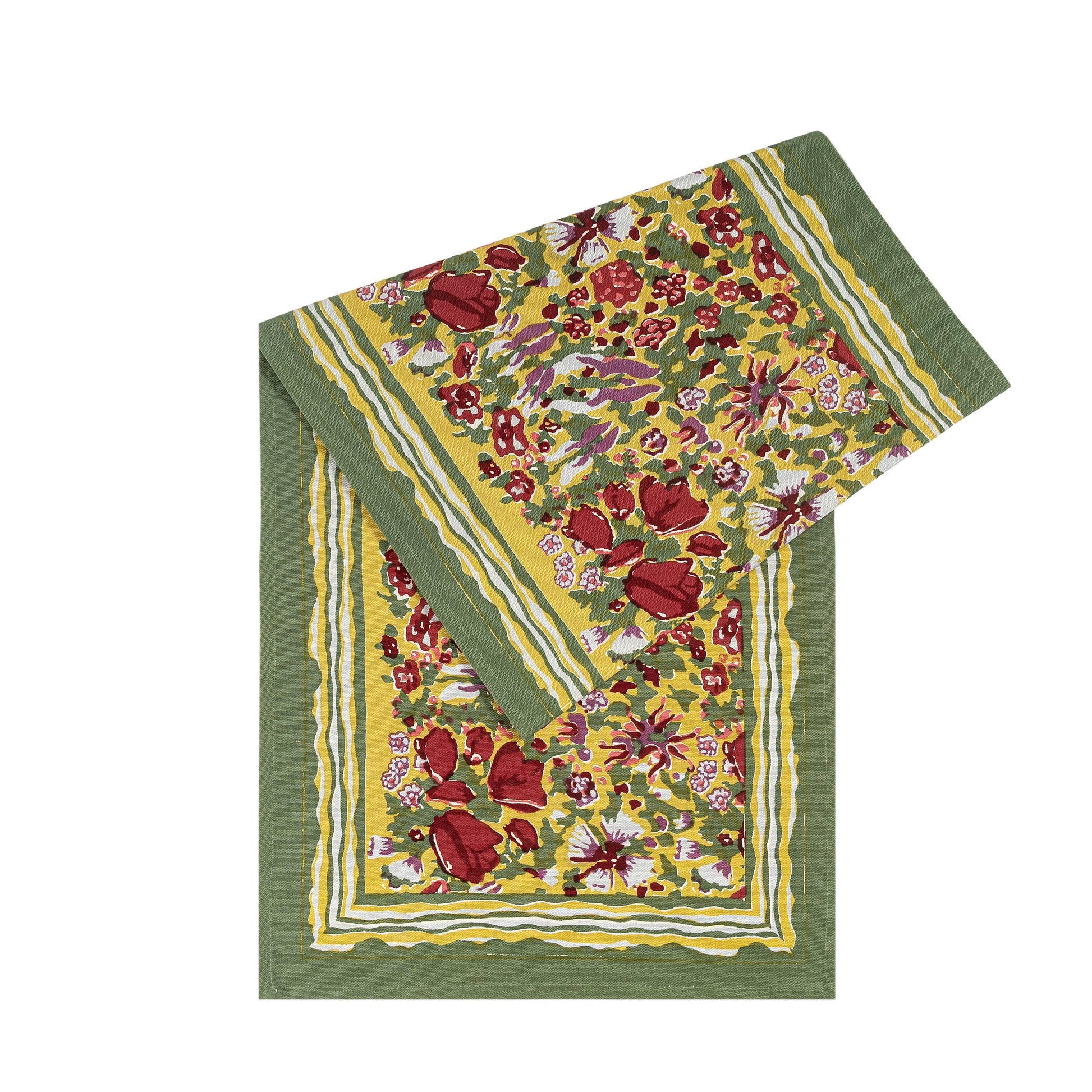 Couleur Nature Jardin Red & Green | Table Runner - Marcel’s Culinary Experience