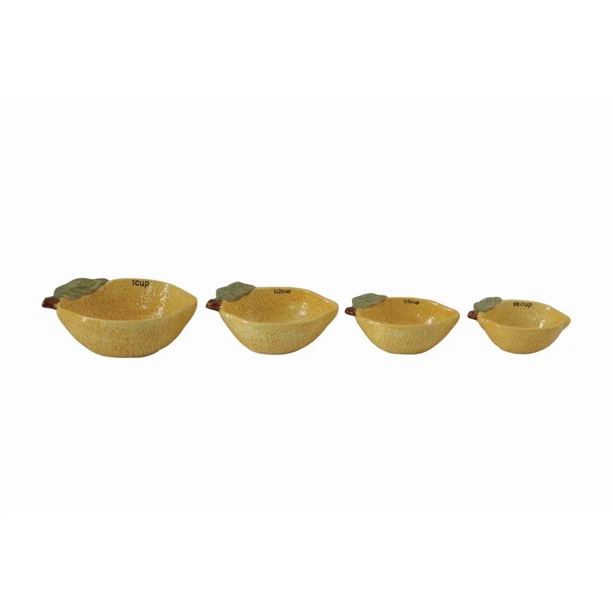 Stoneware Lemon Measuring Cups Set of 4 - Marcel’s Culinary Experience