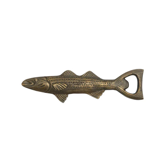 Fish Shaped Bottle Opener, Antique Gold Finish - Marcel’s Culinary Experience