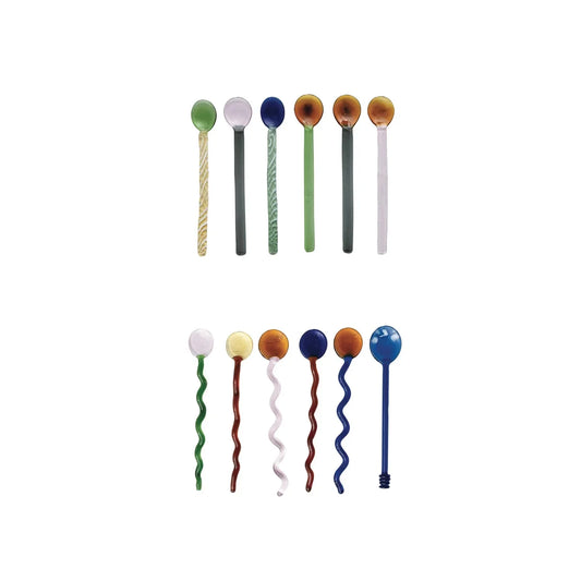 Handmade Glass Spoons Multicolor Set of 6 - Marcel’s Culinary Experience