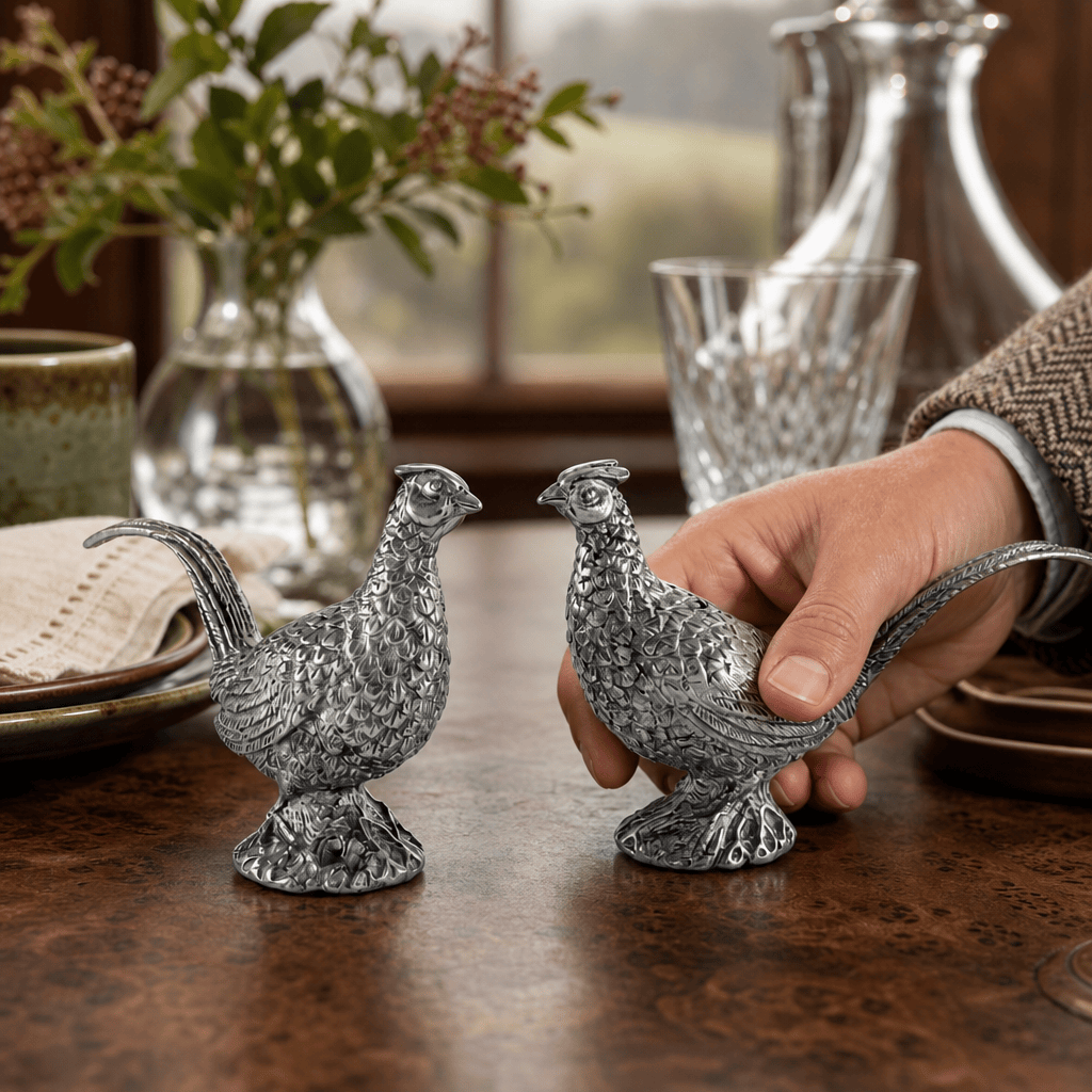Pewter Pheasant Salt & Pepper Shakers