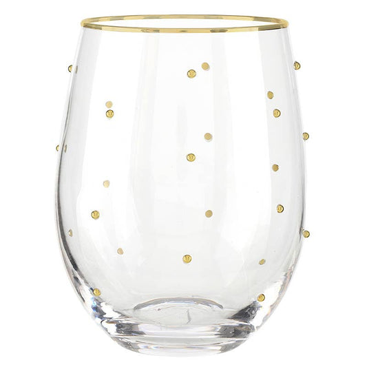 Gold Beaded - Wine Glass
