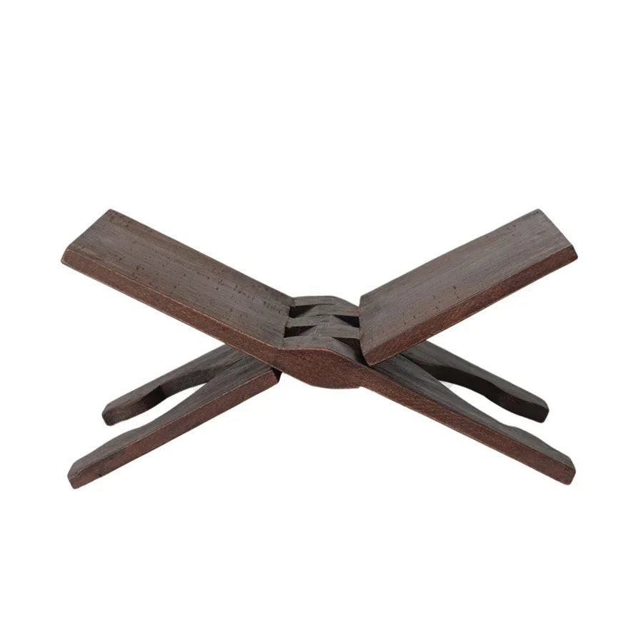 Folding Book Holder Reclaimed Wood Vintage Reproduction - Marcel’s Culinary Experience