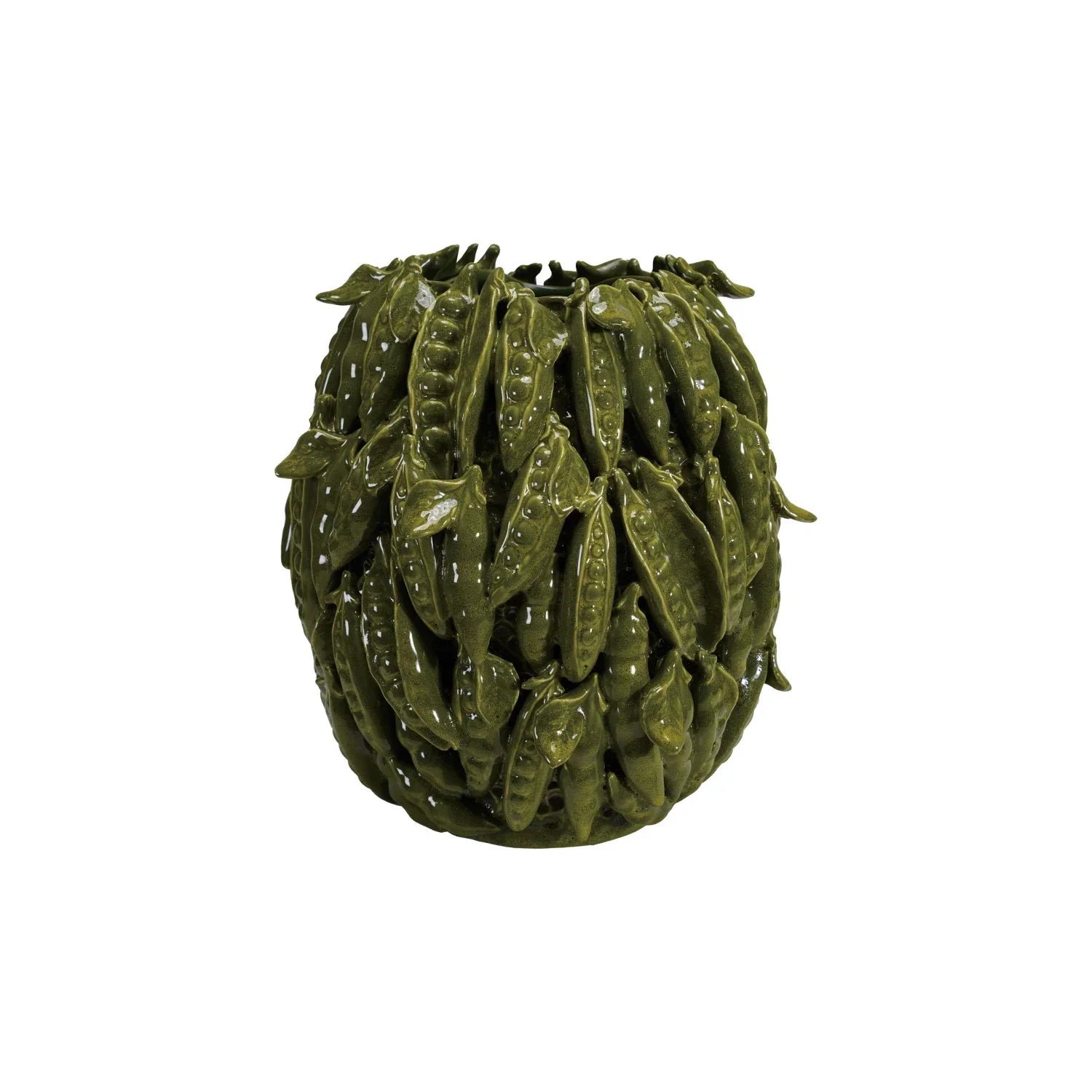 Handmade Stoneware Vase with 3D Peas - Marcel’s Culinary Experience