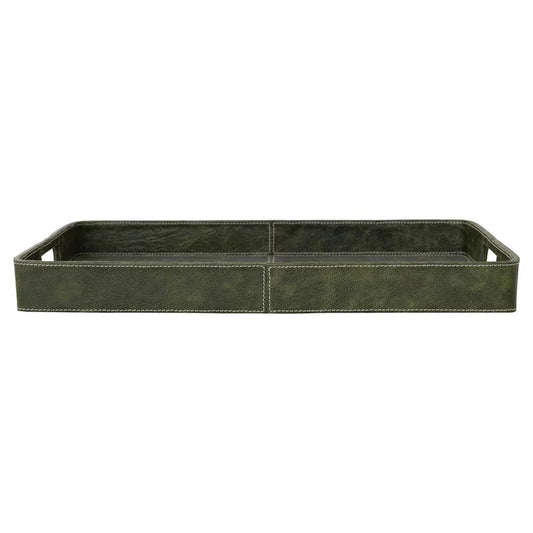 Decorative Leather Tray with Handles
