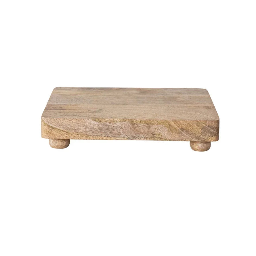 Mango Wood Footed Cheese/Serving Board, Natural