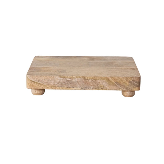 Mango Wood Footed Cheese/Serving Board, Natural