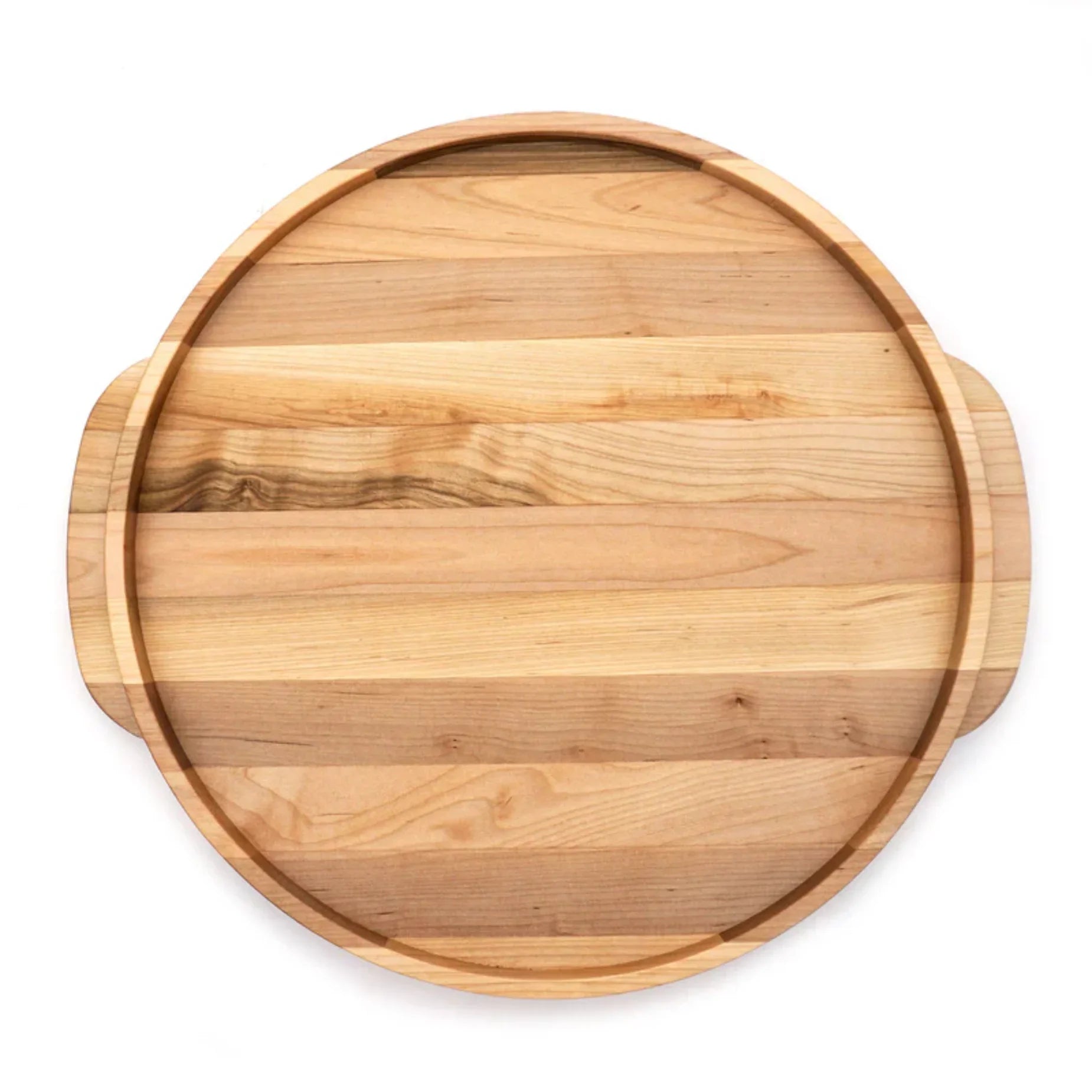 JK Adams Elmore Maple Round Wooden Serving Tray - 18" - Marcel’s Culinary Experience