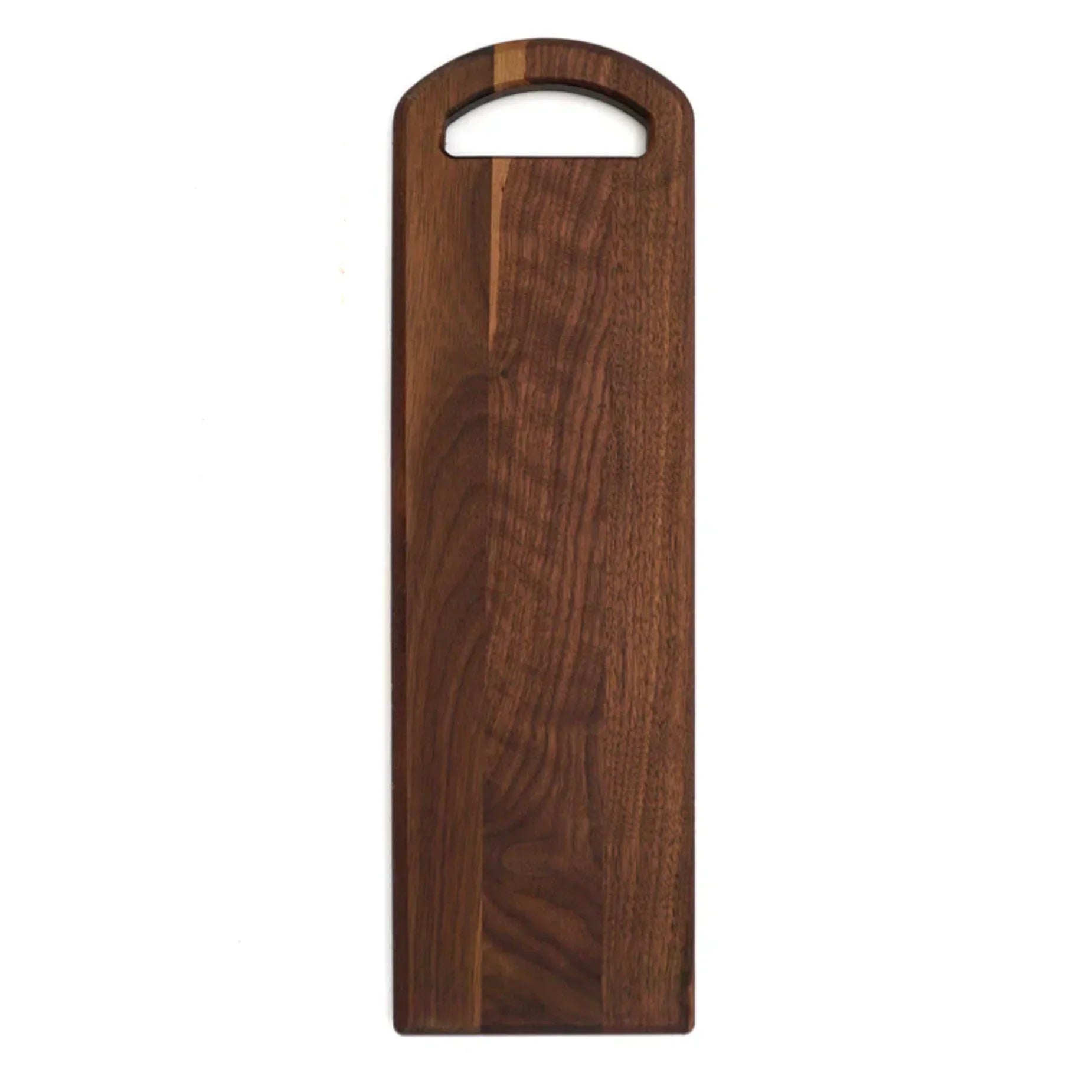 JK Adams Walnut Serving Board with Oval Handle - 20" x 6" - Marcel’s Culinary Experience
