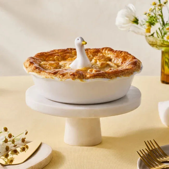 Le Creuset Duck Pie Vent - White Stoneware Pie Bird