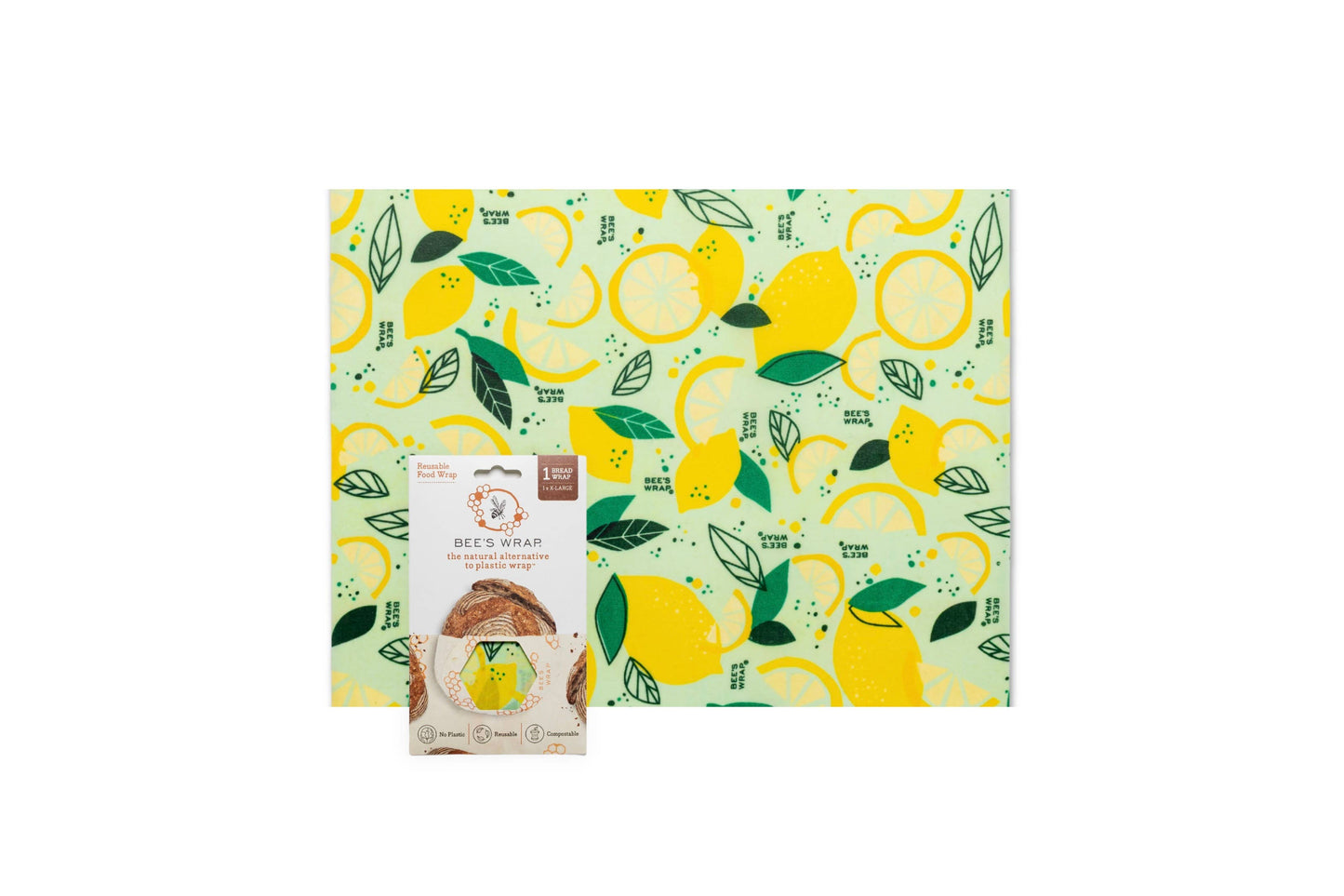 Bee's Wrap Beeswax Reusable Bread Wrap — Fresh Squeeze Print