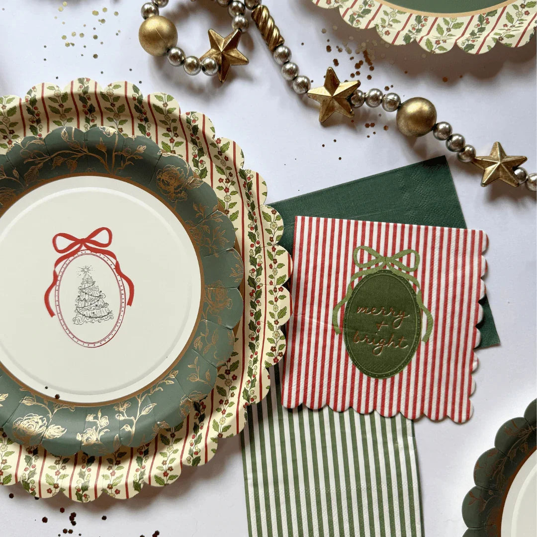 Hearth & Holiday Scalloped Beverage Napkins (24pcs) - Marcel’s Culinary Experience