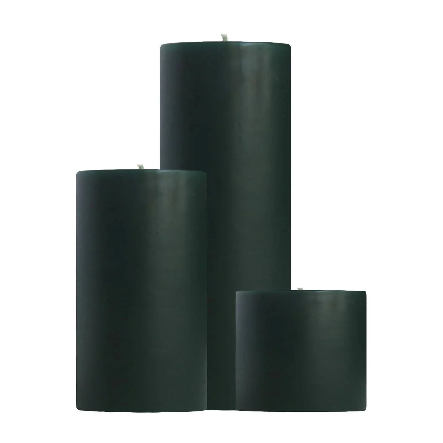 Mole Hollow Emerald Green Unscented Pillar Candles - 3x3", 3x6", 3x9" - Marcel’s Culinary Experience