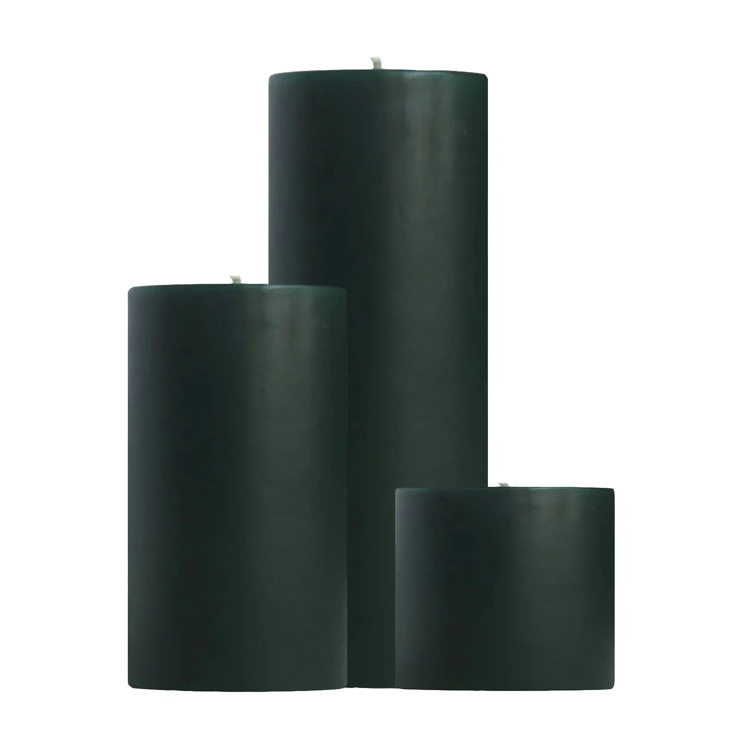 Mole Hollow Emerald Green Unscented Pillar Candles - 3x3", 3x6", 3x9" - Marcel’s Culinary Experience